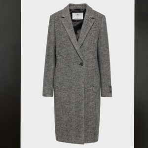 Aritzia Babaton Gray Herringbone Coat - The Stedman Coat